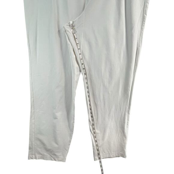 Eileen Fisher Washable Crepe Pants 3XL White Pull On Slim Fit Stretch Minimalist - Picture 7 of 12